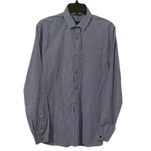 Paul Smith London Men’s White Blue Plaid Button Up Shirt Size Neck M (15.5)